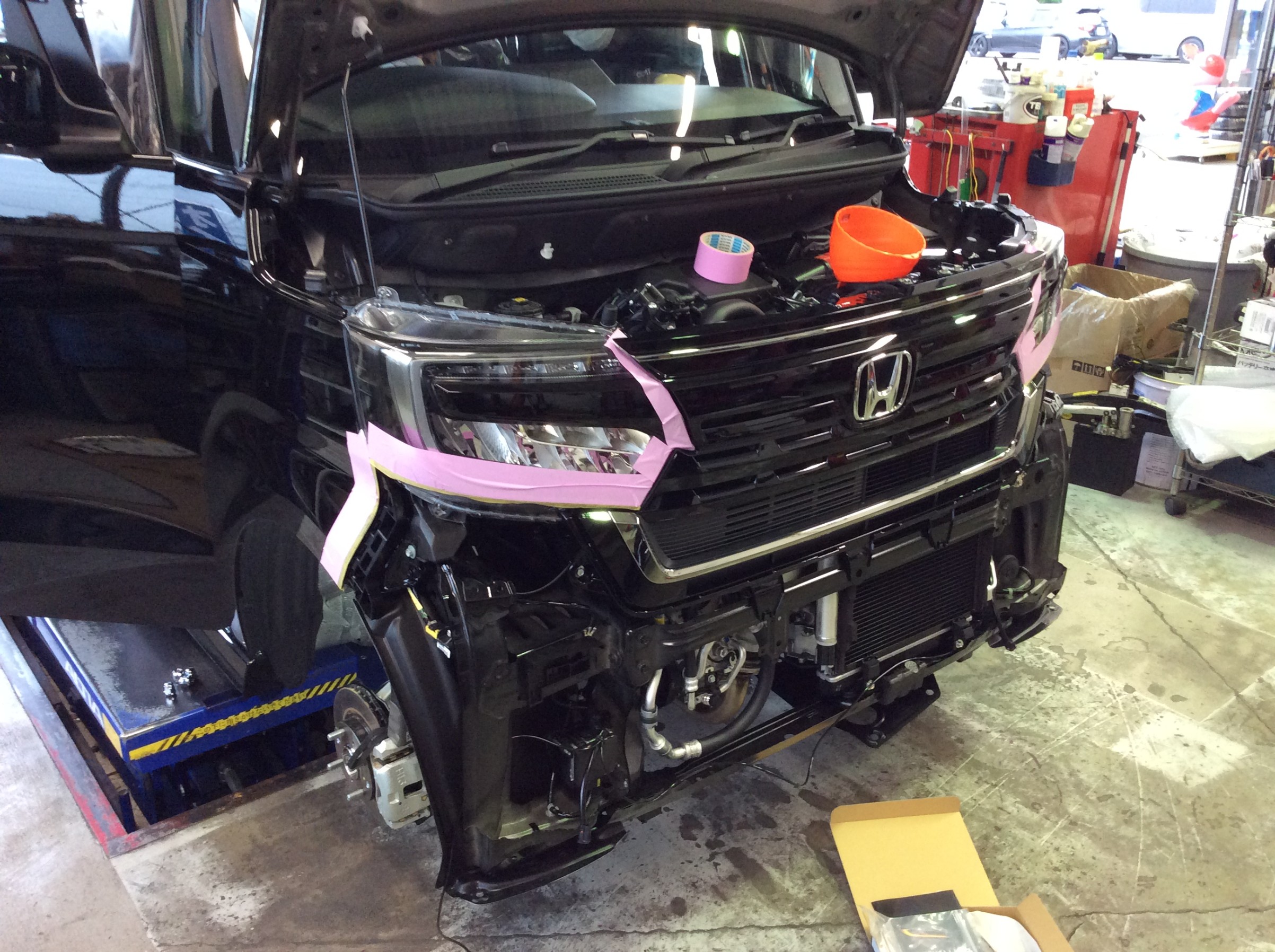 N Box Jf3 ナビゲーション取り付けます ホンダ N Box Av カーナビ ドライブレコーダー Etc カスタマイズ別ショーケース コクピット 名取 お店の取付加工事例紹介