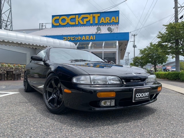 ◇NISSAN SILVIA [S14] 用品取付 ZENKYJAPAN フロントリアフルアーム取付・DIXCEL  ブレーキパッドローター交換・ホイールハブ5穴化流用・RAYS VOLK RACING TE37 SAGA  S-plus取付・パワステホース交換・燃料タンクパッキン交換・ミッションリアオイルシールスイッチ ...
