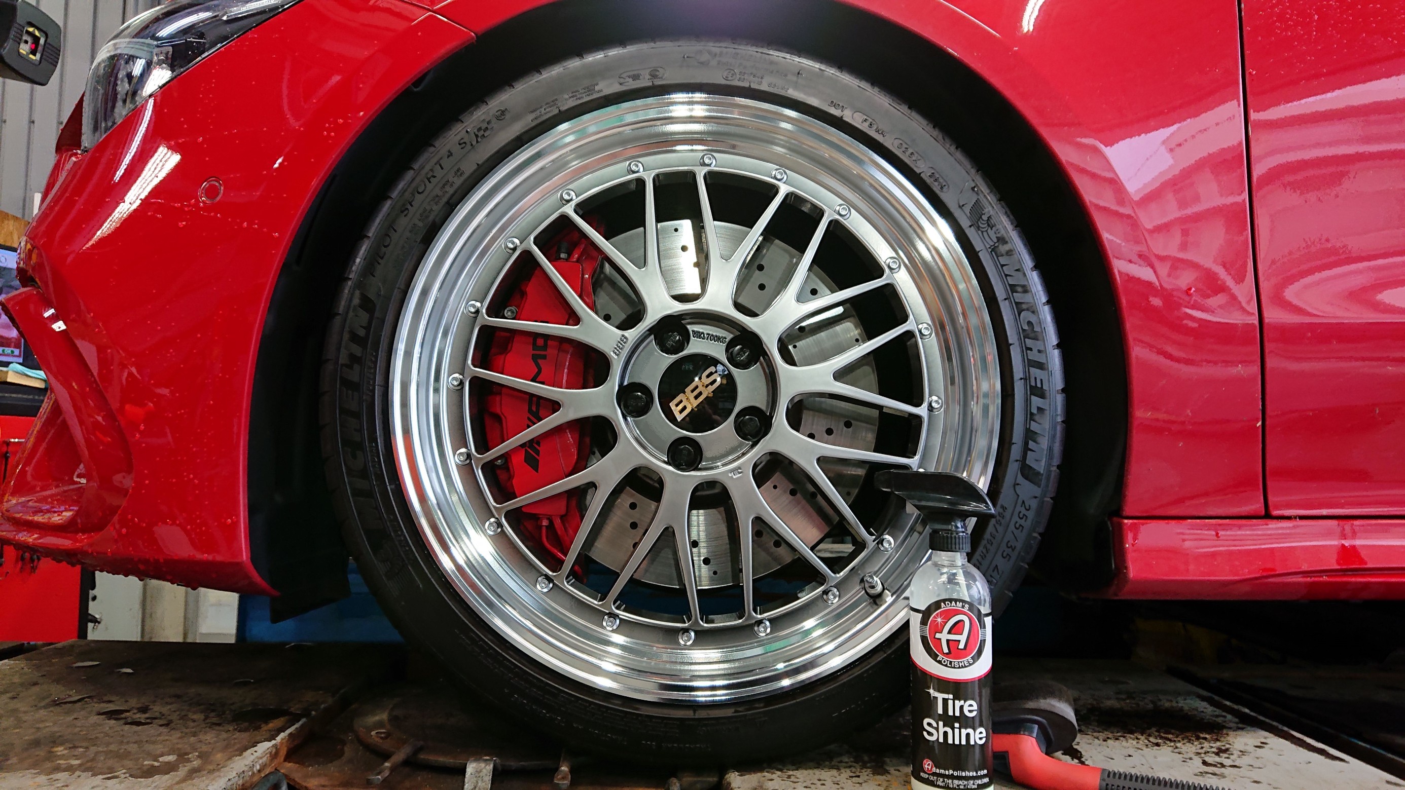 【mkpart  】BBSホイール タイヤ付 BBS LM 18X7.5 +40 5/112 – Diamond Black disk and Silver