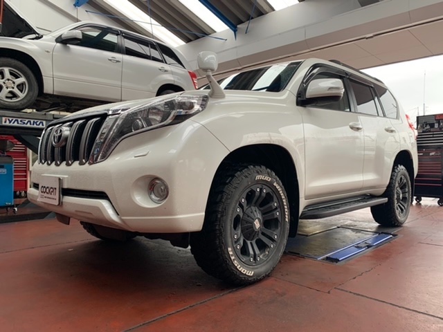 ◇TOYOTA LANDCRUISER PRADO [GDJ150W] JAOS BATTLEZ リフトアップキット取付・簡易トー調整◇ | トヨタ  ランドクルーザープラド 足まわり（サスペンション・ブレーキ） 足まわり（サスペンション・ブレーキ） > サスペンションパーツ関連取付 | スタッフ  日記 ...
