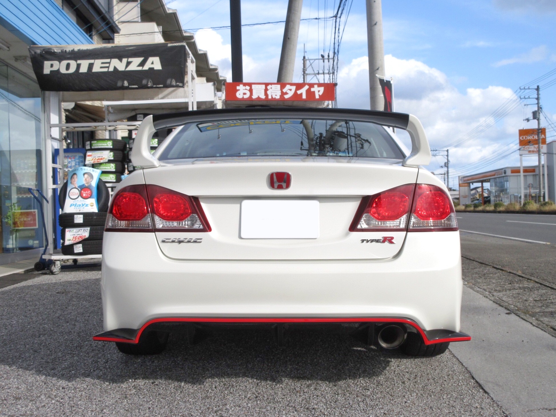 信頼】 CIVIC TYPE-R FD2 リアディフューザー カーボン製 クリア塗装