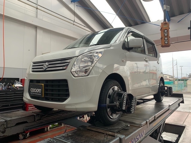 Suzuki Wagon R Mh34s 4輪アライメント測定 調整 スズキ ワゴンr 足まわり サスペンション ブレーキ アライメント調整 スタッフ 日記 コクピット 荒井 車のカスタマイズにかかわるスタッフより