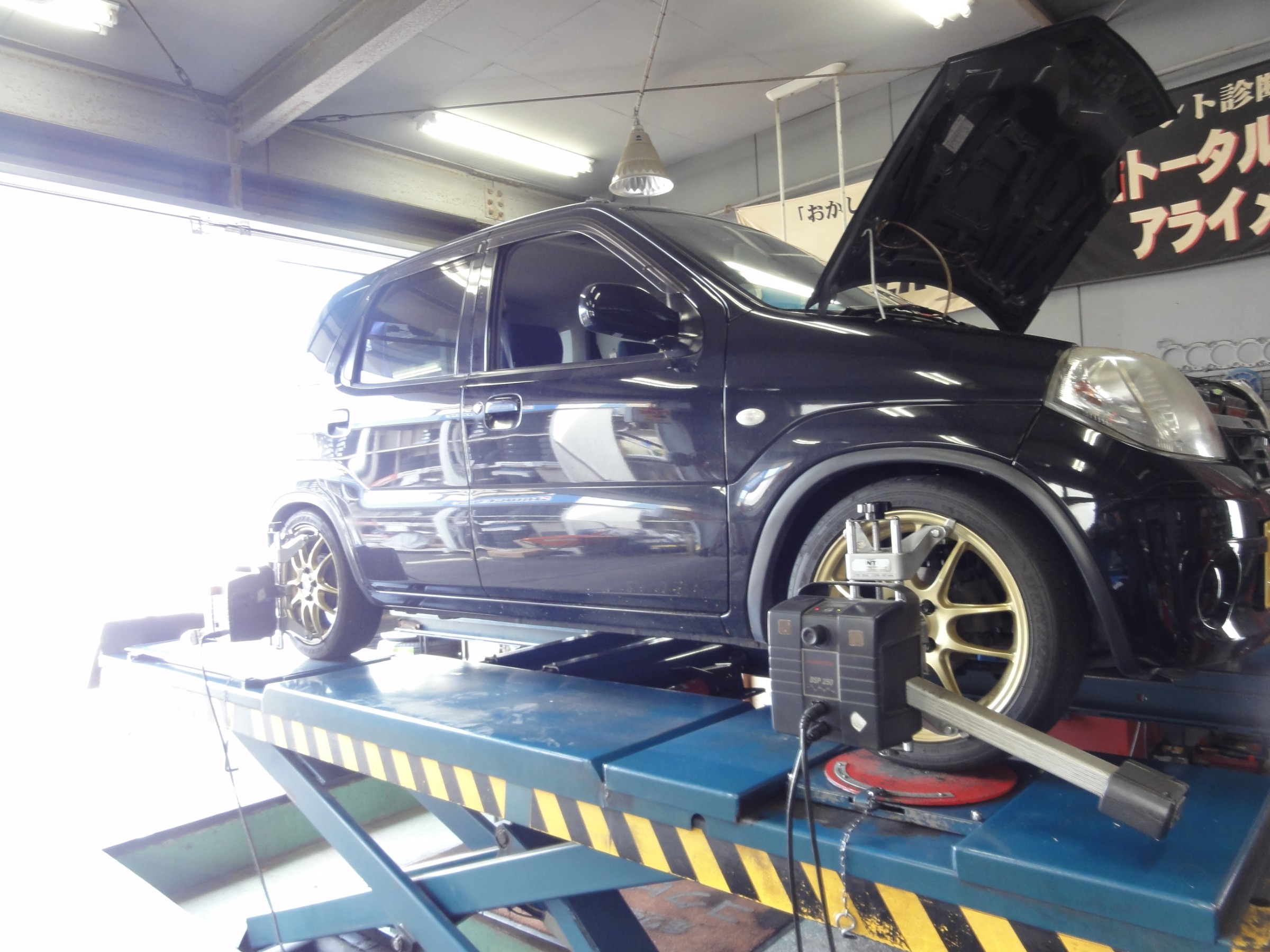 Kei（HN22S）ナビック製車高調＆シュピーゲル製リヤラテラル