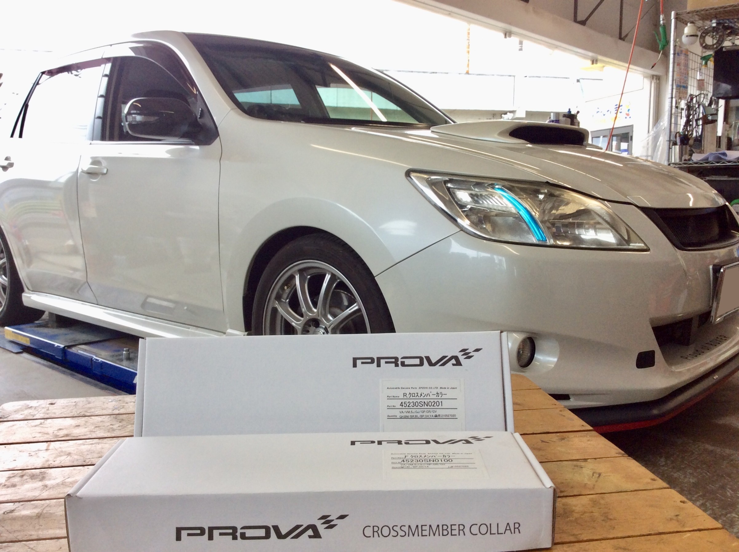 エクシーガ YA5 クロスメンバーカラー＆アライメント調整 | スバル