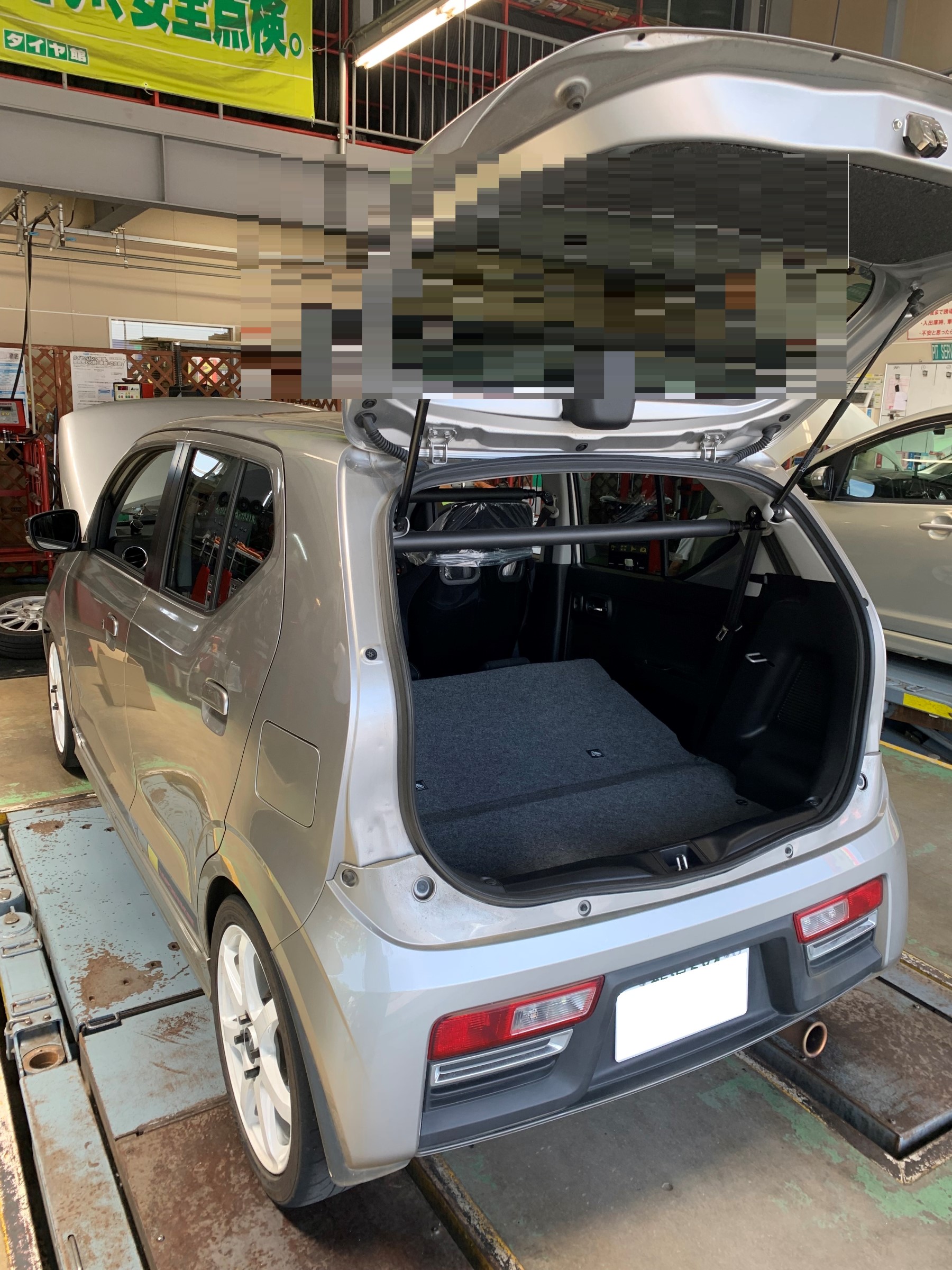 スズキ アルトワークスHA36Sにブレーキパッド＆ビッグローターに交換