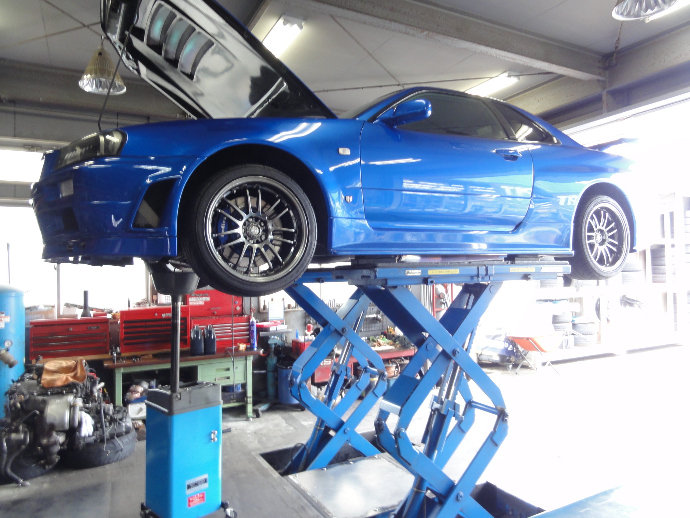 スカイラインGTｰR（BNR34） ミッションオイル＆エンジンオイル交換