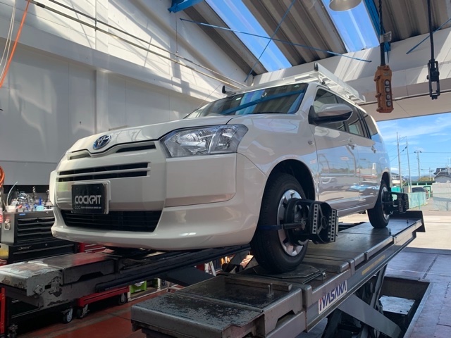 ◇TOYOTA PROBOX [NHP160V] SPOONリジカラ取付・4輪アライメント測定調整◇ トヨタ プロボックス  足まわり（サスペンション・ブレーキ） 足まわり（サスペンション・ブレーキ） その他足回り関連パーツ スタッフ 日記 コクピット 荒井  車のカスタマイズに ...
