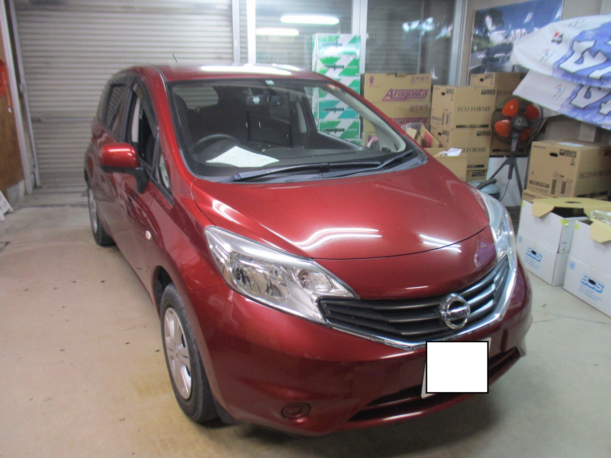 久々の 麻生付け 日産 ノート Av カーナビ ドライブレコーダー Etc Av カーナビ ドライブレコーダー Etc スピーカー取付 Av用品取り付け作業事例 コクピット 麻生 お店の取付加工事例紹介