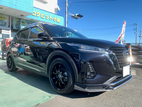 現行キックスにダウンサス、ホイール装着 | 日産 キックス 足