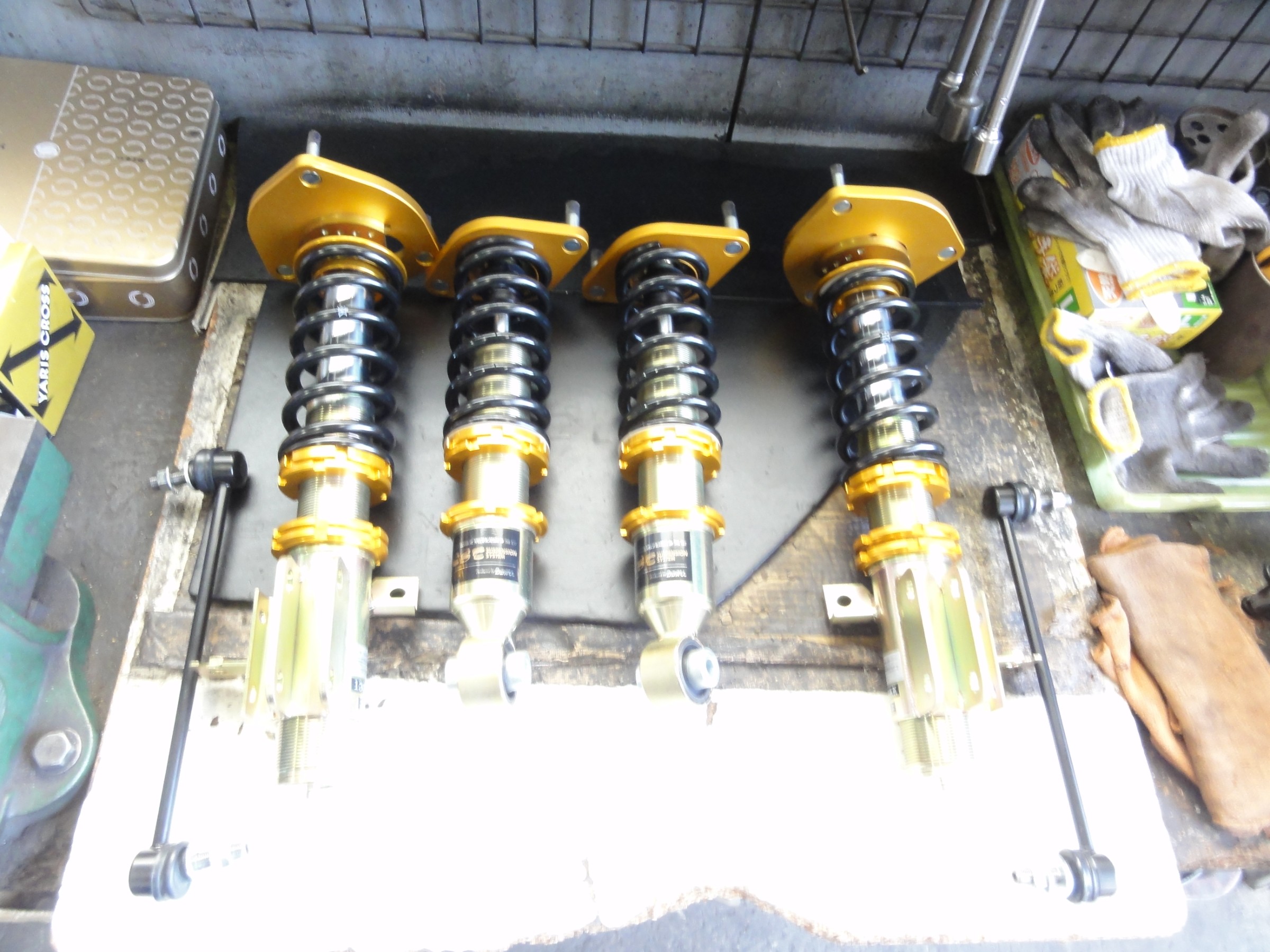 86（ZN6）CST製車高調装着（御持込）＆アライメント作業