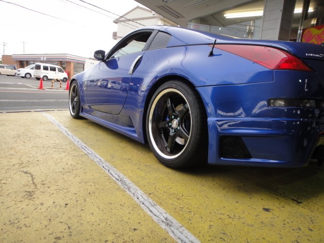 Z33 車高調 タイヤ交換 日産 フェアレディz 足まわり サスペンション ブレーキ 足まわり サスペンション ブレーキ サスペンションパーツ関連取付 スタッフ日記 コクピット さつま岸和田