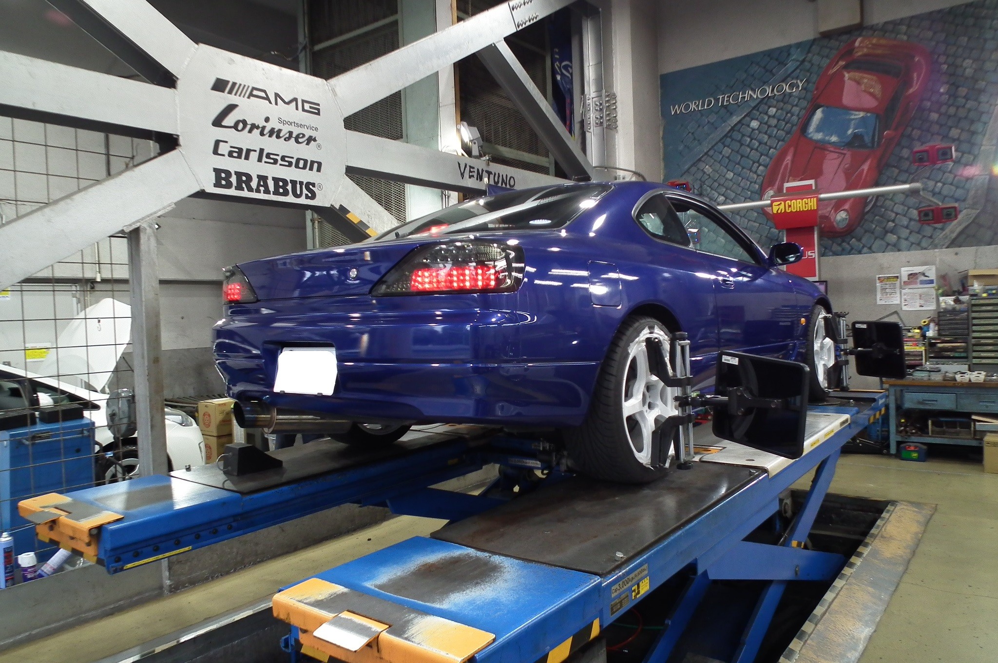 日産 シルビア S15 走行不安定改善作業 アライメント etc