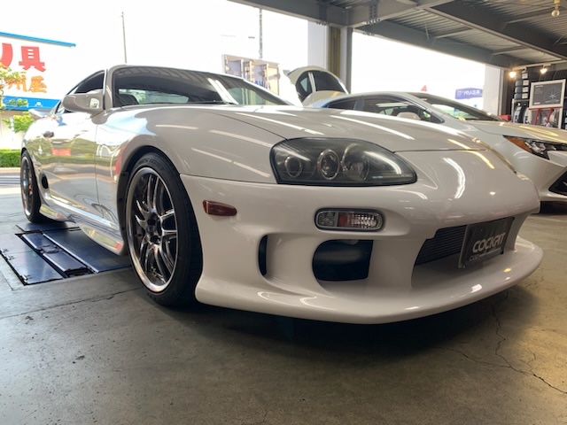 ◇TOYOTA SUPRA [JZA80] 一般整備 ファンベルトオートテンショナー交換 ...