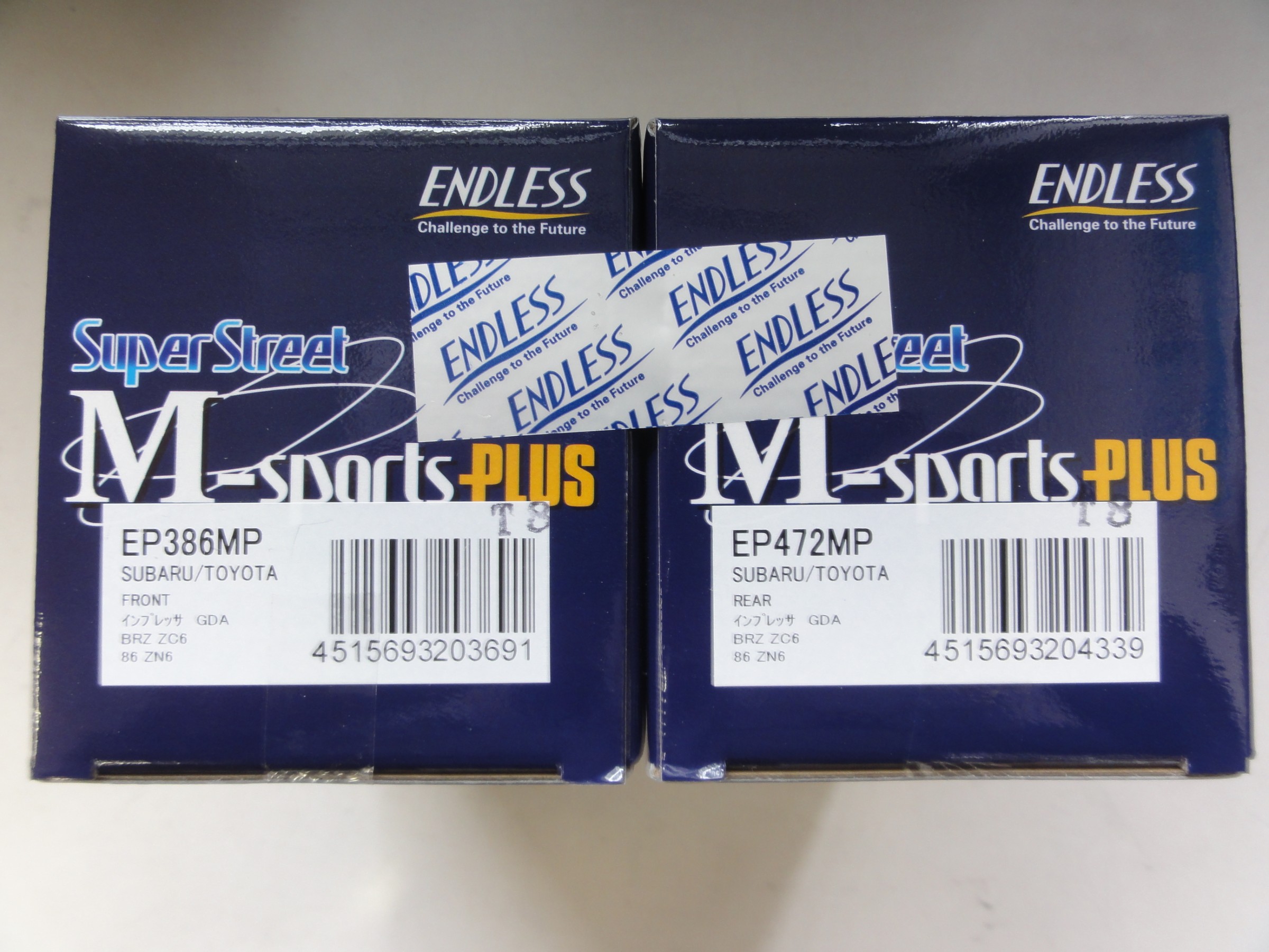 エンドレスブレーキパッド MX72前後セット／トヨタ GR86 ZN8 ENDLESS MX72ブレーキパッド前後セット ZN8トヨタGR86 R3/10