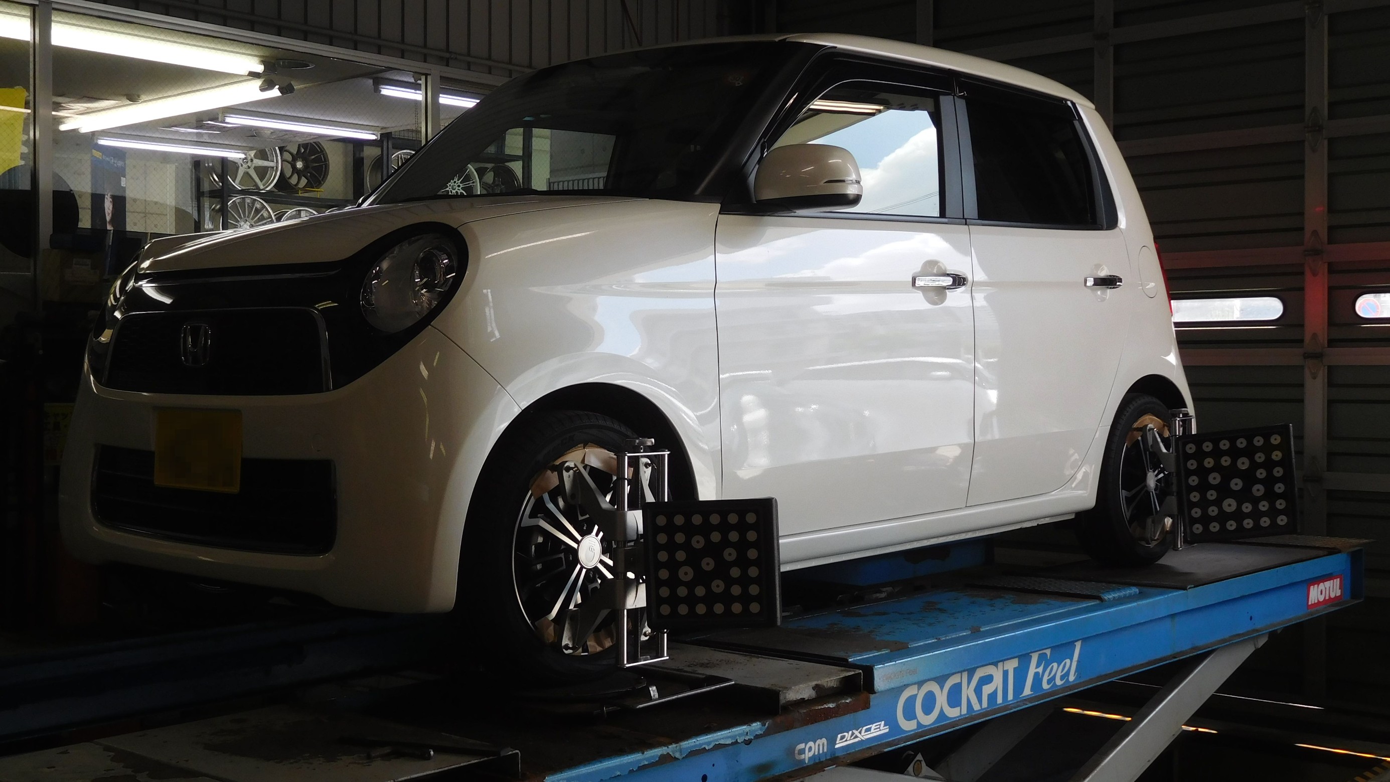 ホンダ N One Jg2 4wd に Tein Street Basis Z 取付と 4輪アライメント測定 調整作業 ホンダ N One 足まわり サスペンション ブレーキ ホイール 4輪トータルアライメント測定 調整 フィールの日記 スタイルコクピット フィール 車のカスタマイズに