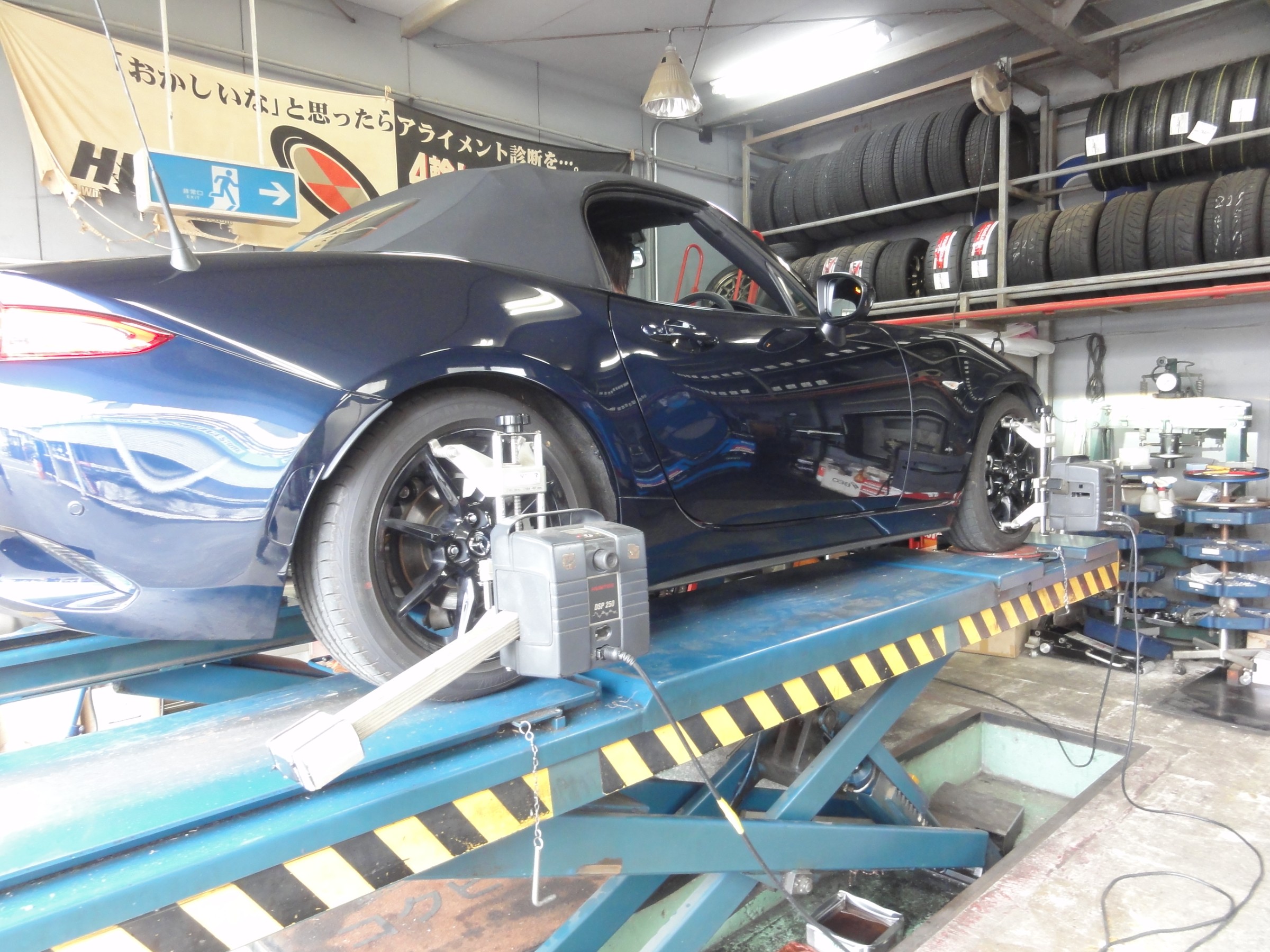 NDロードスター 車高調 ビルシュタイン B16 ロードスター ND5RC ビルシュタイン B14取り付けと四輪アライメント