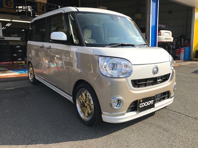 ダイハツ ムーヴ キャンバス タイヤ アルミホイール ダウンサス