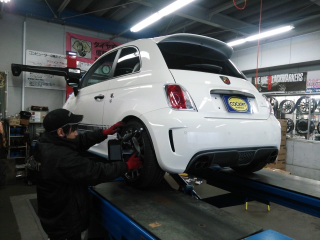 Abarth 595 車高調 Etc フィアット 500 アバルト 足まわり サスペンション ブレーキ 足まわり サスペンション ブレーキ サスペンションパーツ関連取付 カスタマイズ 事例集 コクピット モリオカ お店の得意技紹介