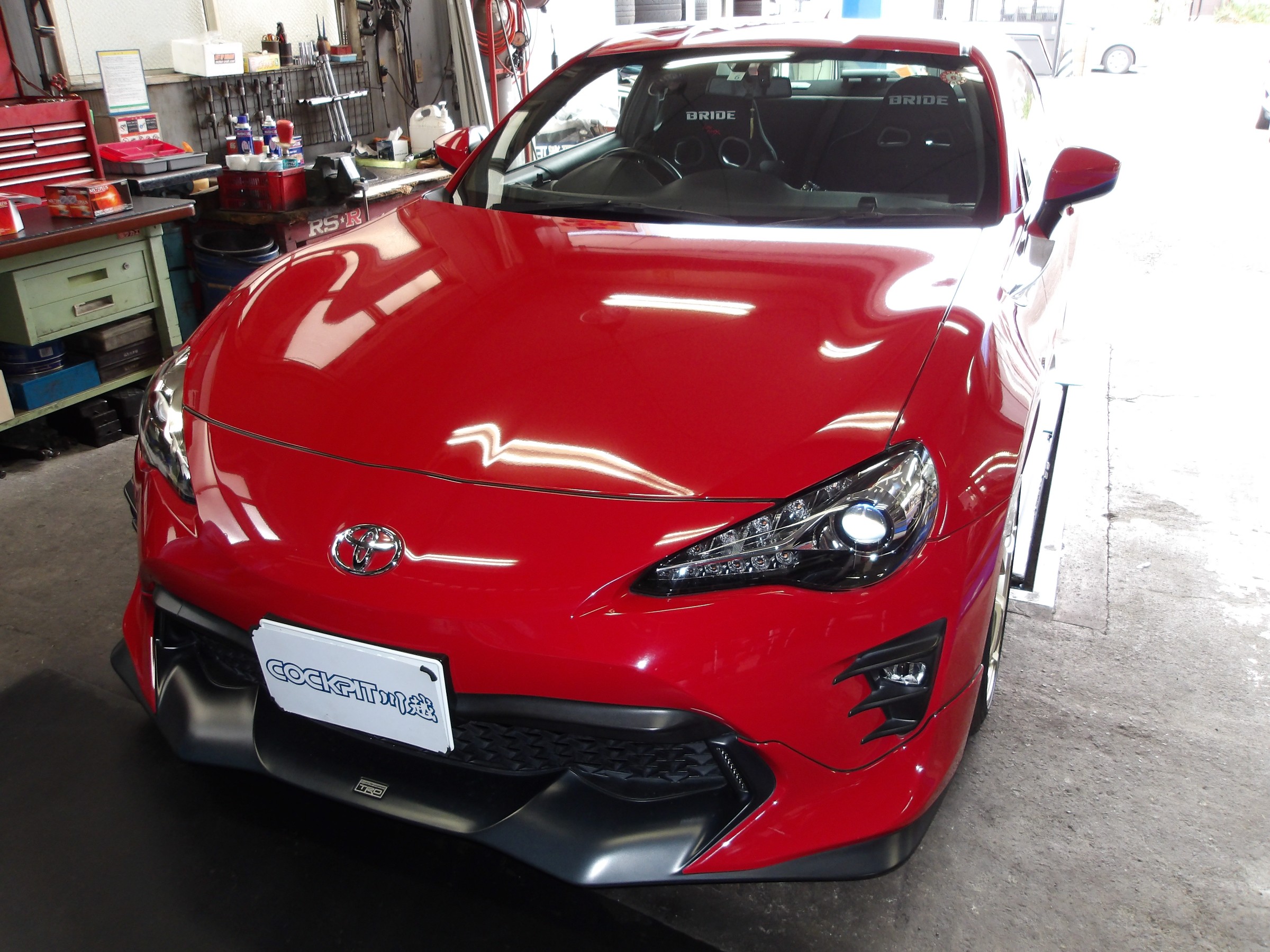 86（ZN6）エンドレス製スポーツブレーキパッド「MX72プラス」装着