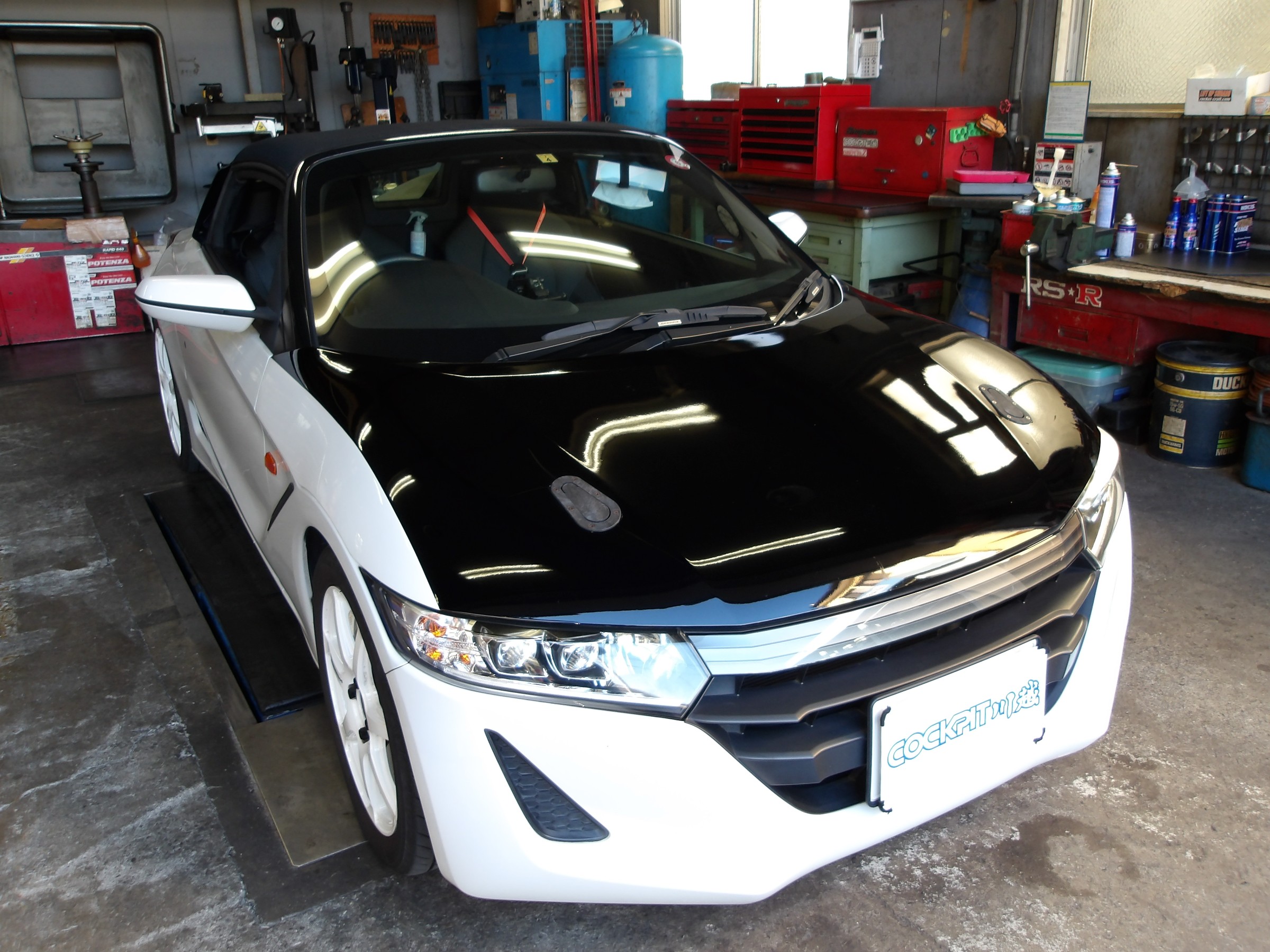 S660（JW5）car garage amis製カーボンボンネット装着