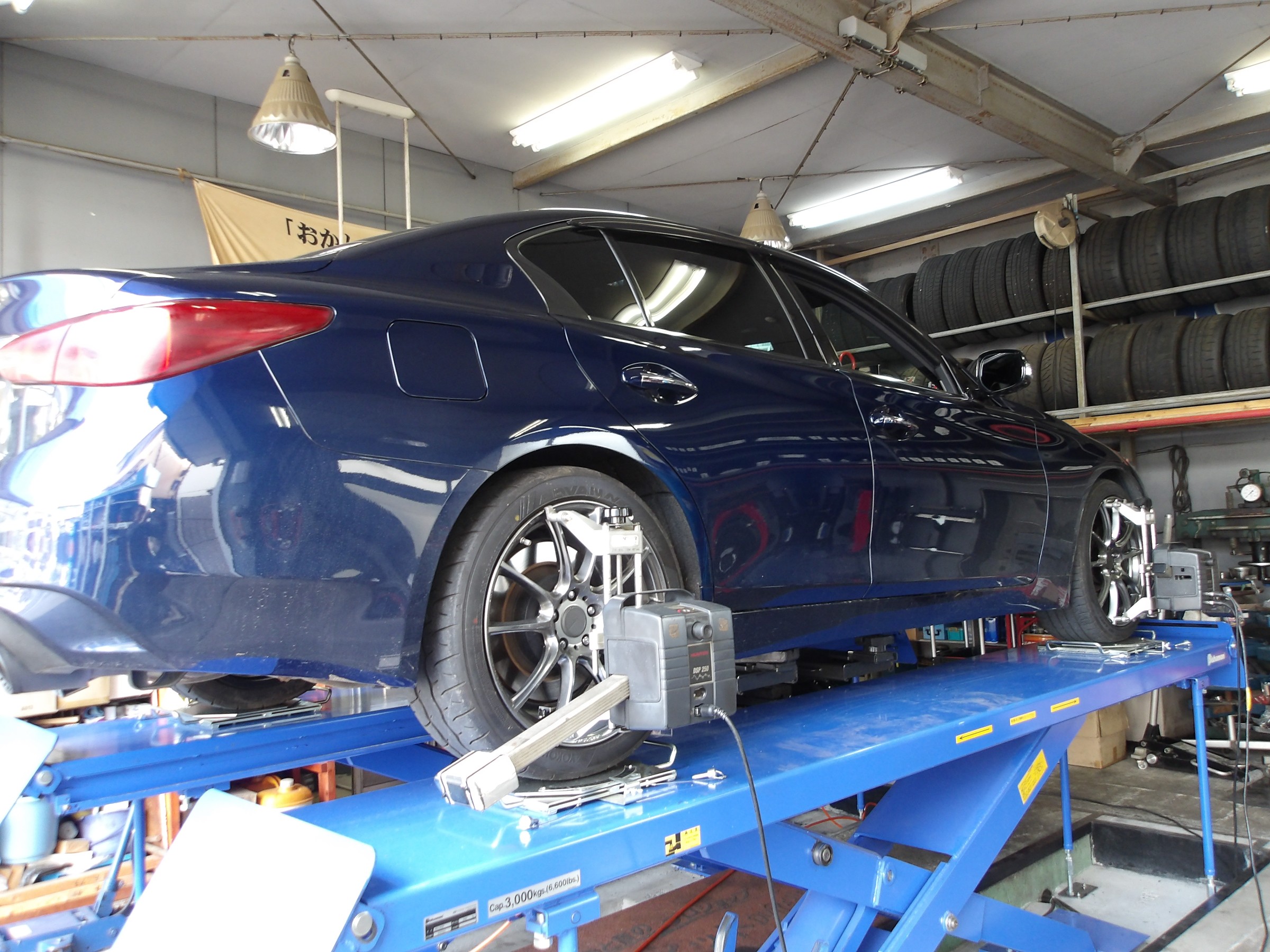 スカイライン（RV37）スプーン製リジカラ装着（前後
