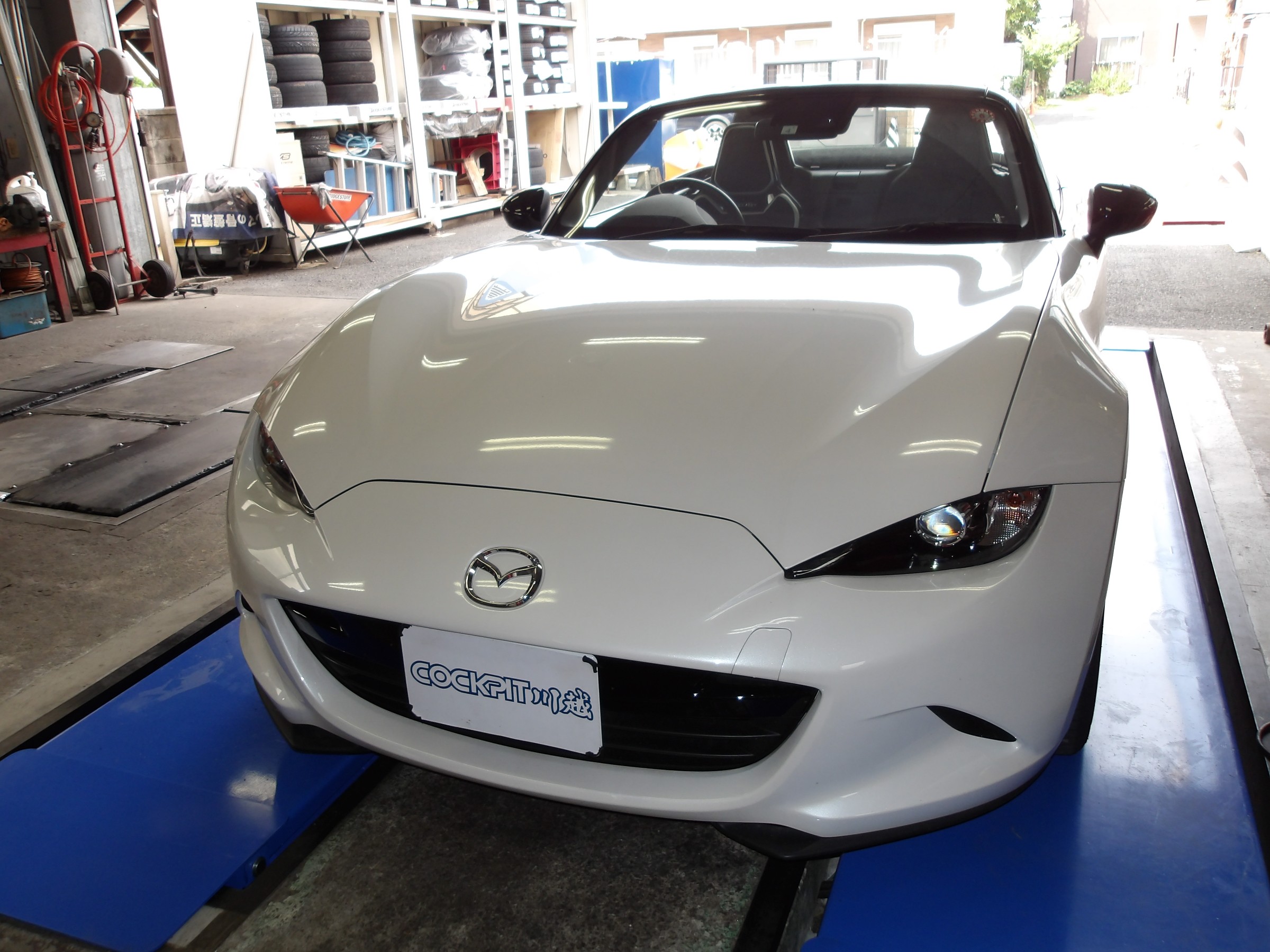 ロードスター（ND5RC）純正ビルシュタイン車高下げ＆アライメント作業