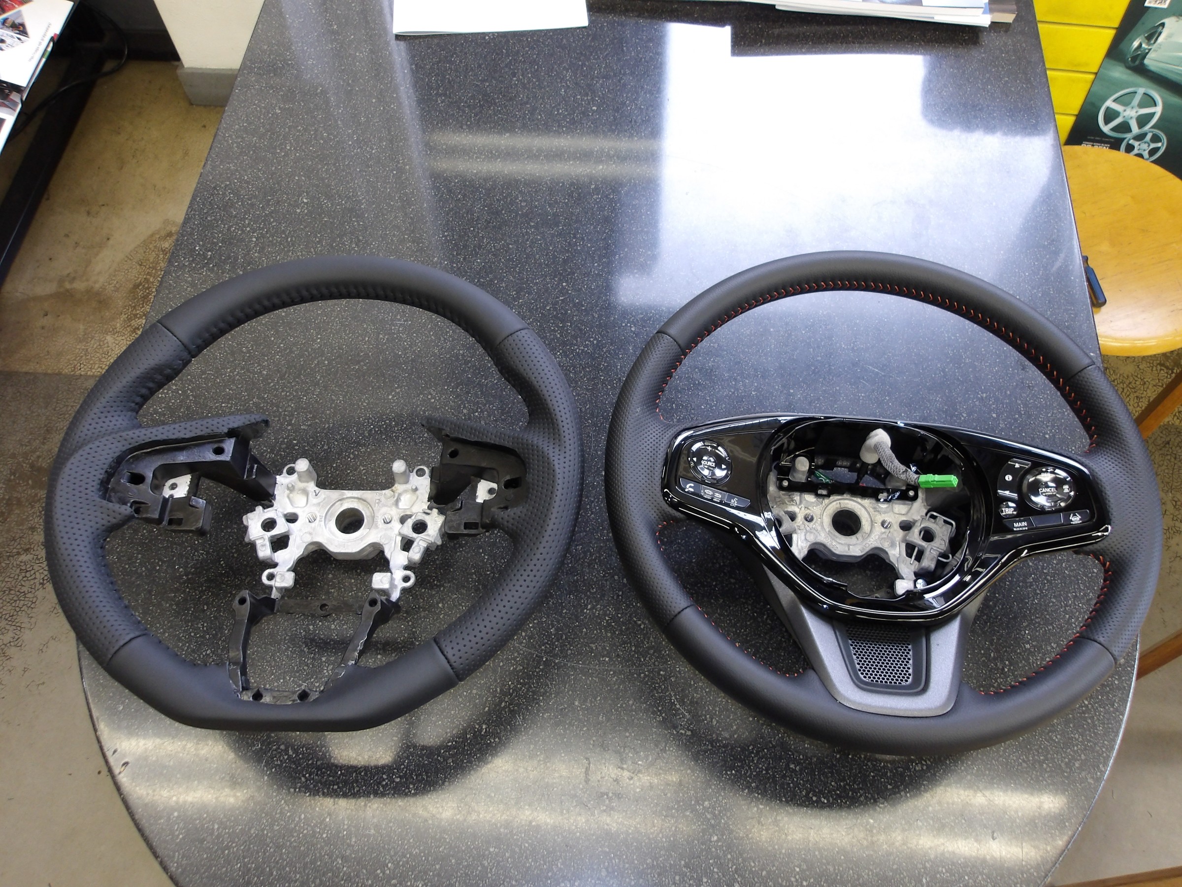 N-ONE（JG3）REAL製オールレザーステアリング装着（純正エアバッグ対応