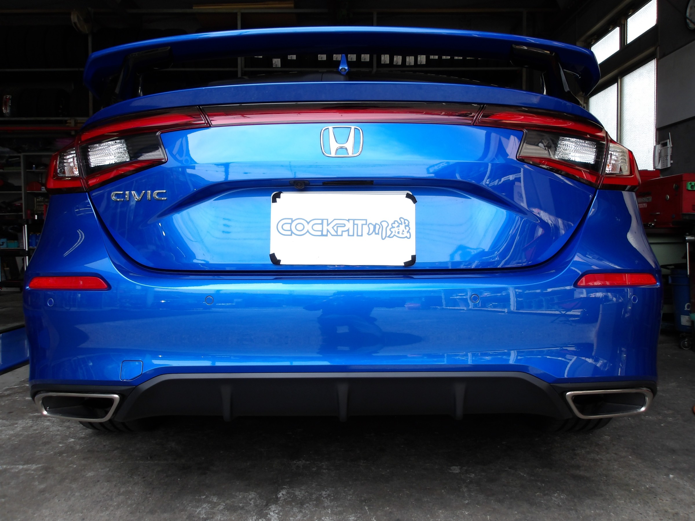 シビック（FL1）スプーン製「N1マフラーキット（保安基準適合）」装着