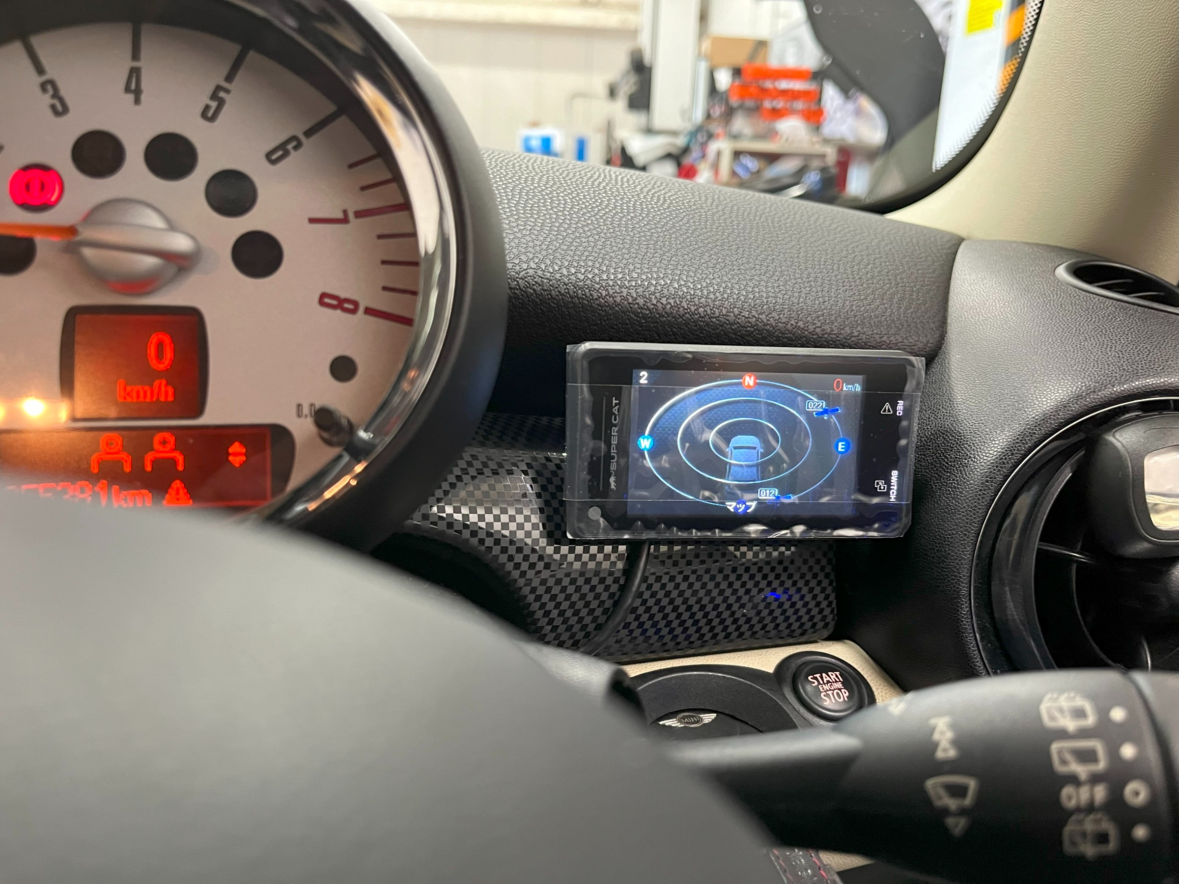 R56 COOPER S Yupiteru:Z850DR ＋ オプションOP-CM207リアカメラ