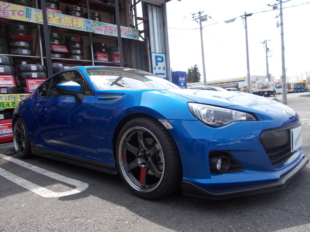 BRZ・TE37SL・18-9.5J+45・ツライチ車両！ | オーナーズカーインデックス | カスタマイズカー紹介 | コクピット さくら |  お客さまの車高調、ドレスアップ、カスタマイズなど加工取付事例車両の紹介