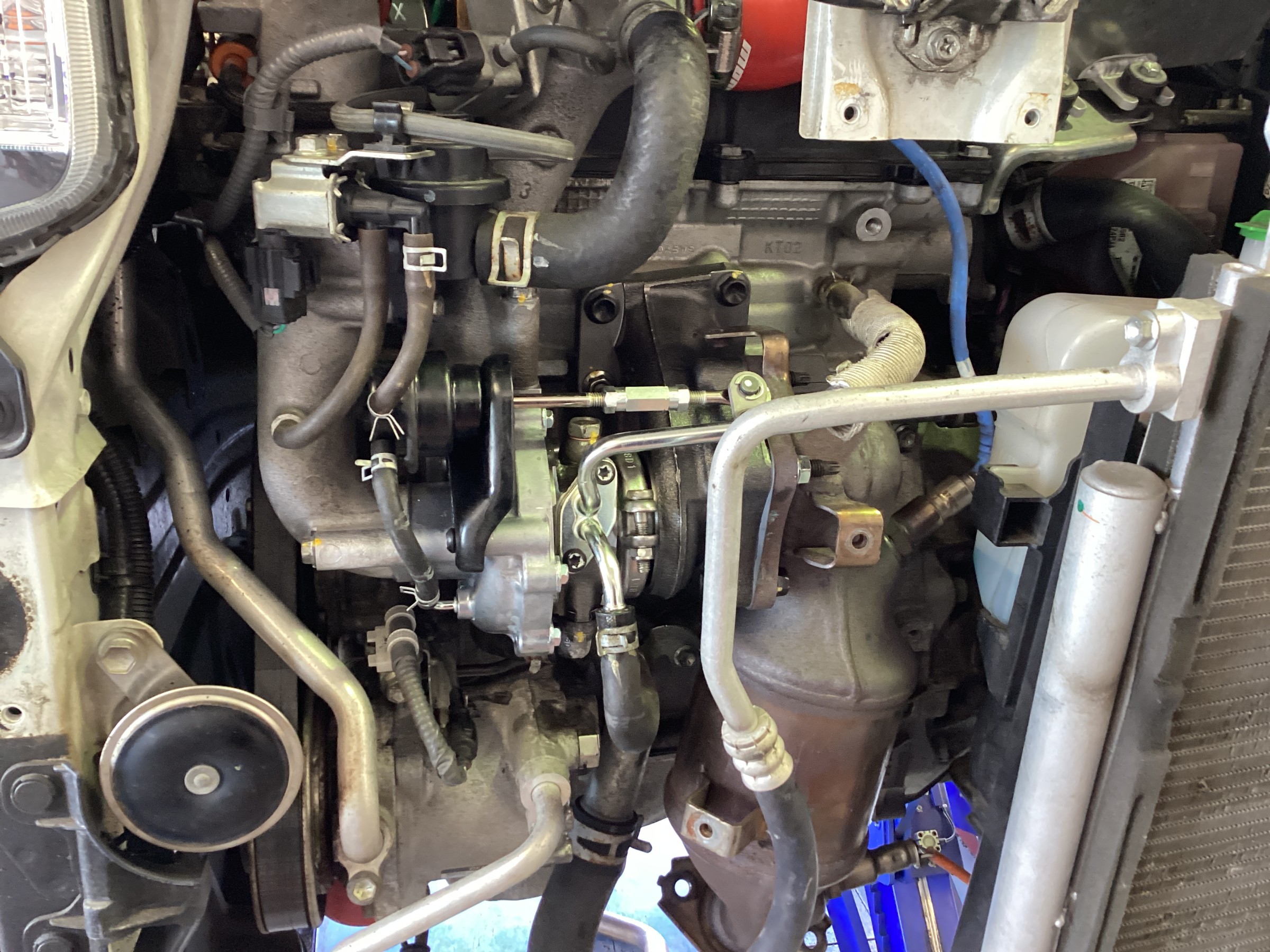 アルトターボRS 純正タービン　取り付け箇所タップ、ダイス済み アルトターボRS 純正タービン 取り付け箇所タップ、ダイス済み