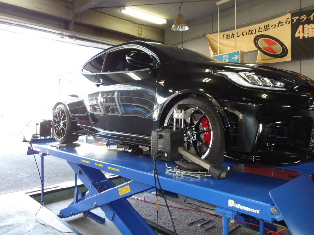 GRヤリス（GXPA16）ガレージG-FORCE製オリジナルダウンサス装着