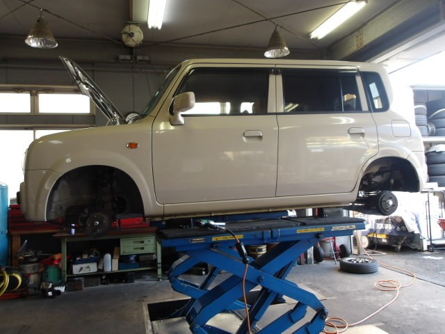 ラパン（HE21S）テイン製車高調「STREET BASIS-Z」装着＆アライメント