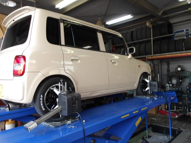 ラパン（HE21S）テイン製車高調「STREET BASIS-Z」装着＆アライメント