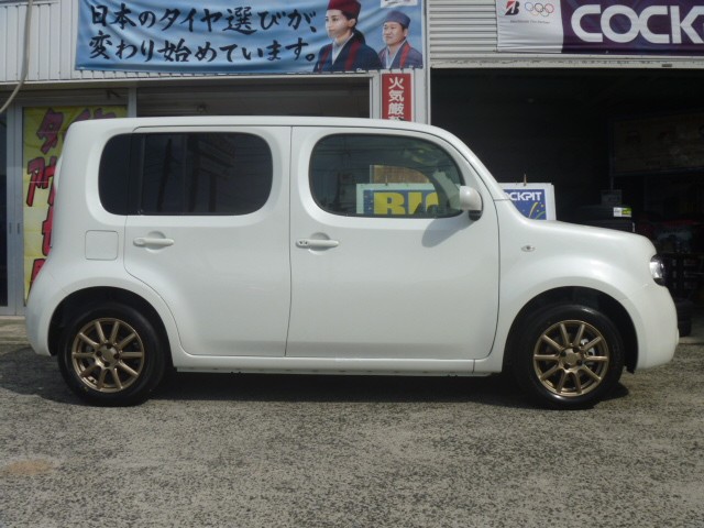 Z12 キューブにエコフォルムcrs131の取り付け 日産 キューブ ホイール タイヤ タイヤ ホイール交換 アフターパーツ取り付け事例 コクピット 麻生 お店の得意技紹介