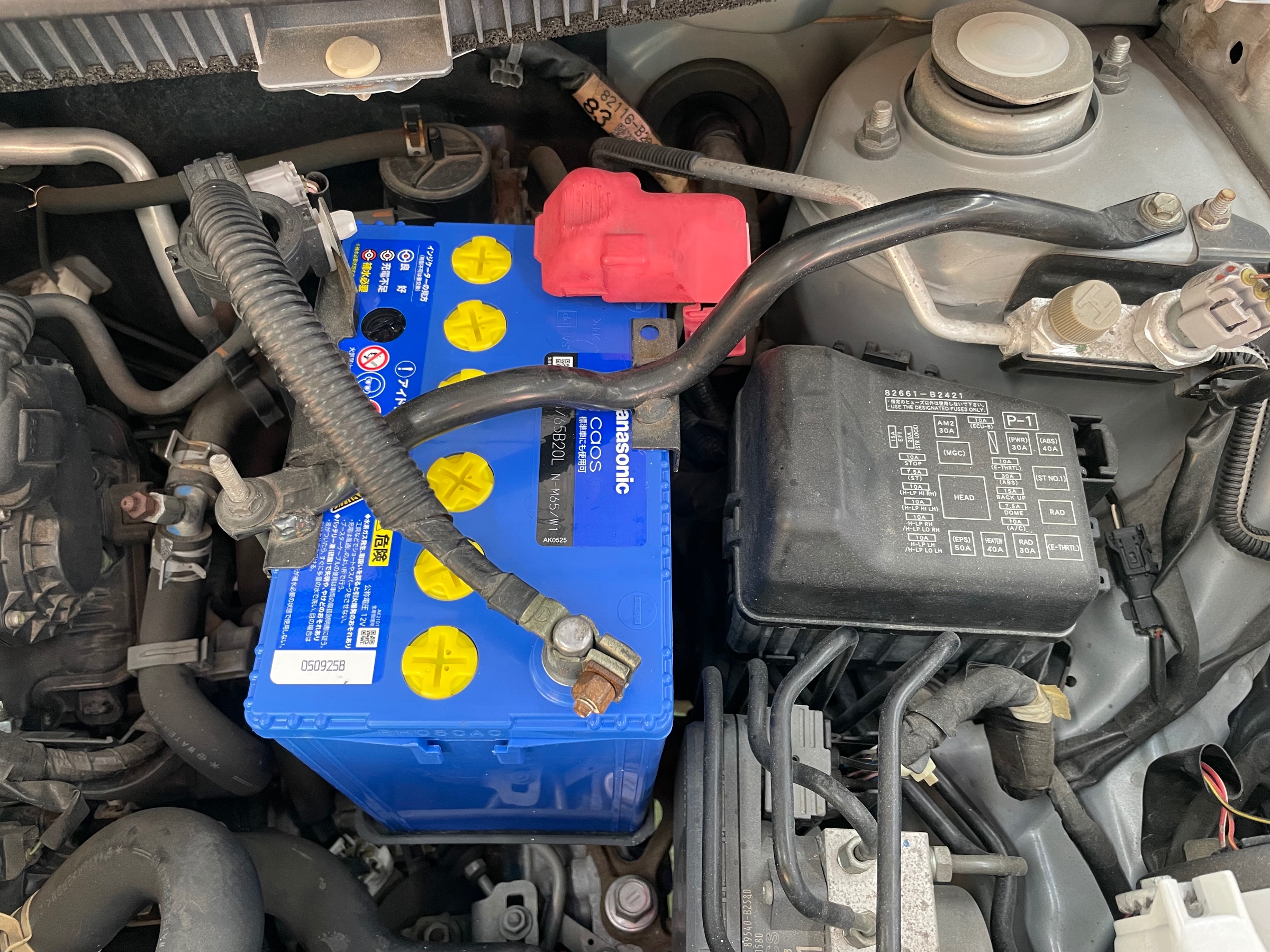 スタイルコクピットズーム　ダイハツ ミラココア L675S　バッテリー交換〈CAOS装着〉