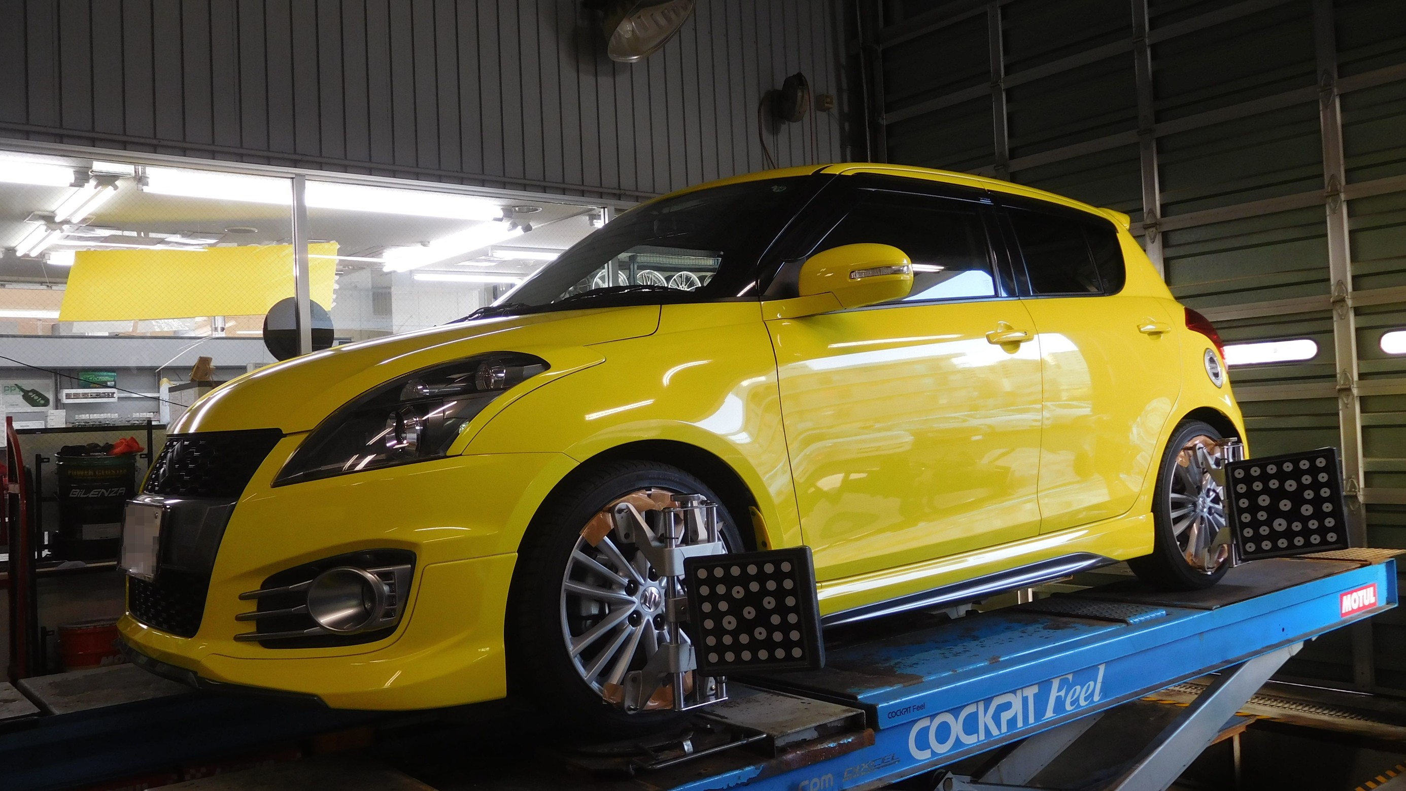 スズキ スイフトスポーツ ZC32S のスプリング交換＆4輪