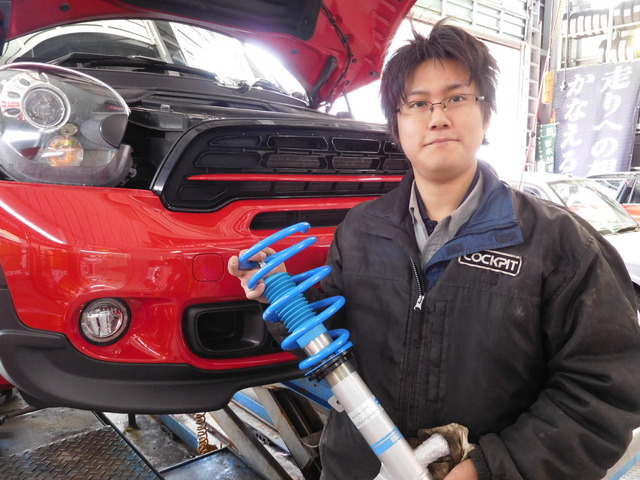 MINI R60 JCW クロスオーバー へ車高調取付作業 ／ BILSTEIN