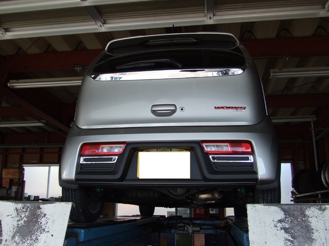HA36S アルトワークス4WD 藤壺マフラーオーソライズK 取付け