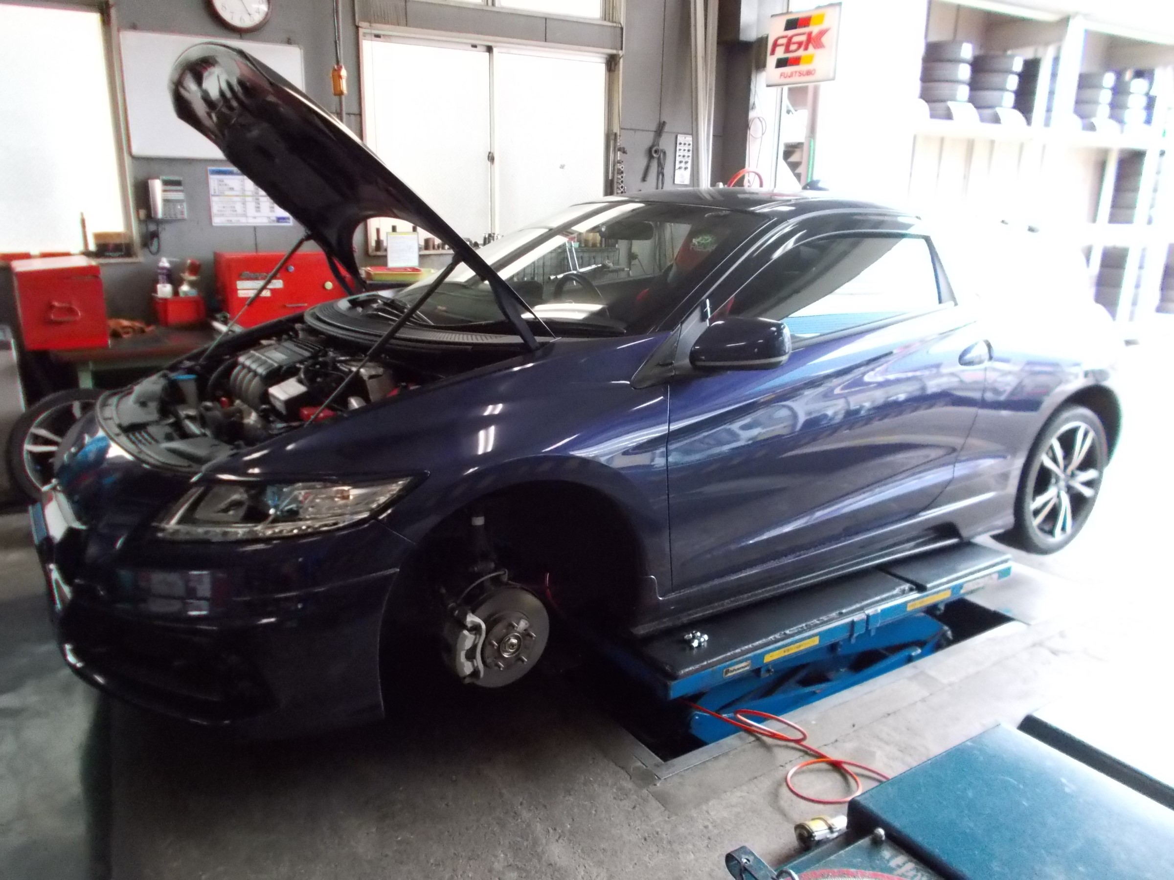 CR-Z RS-R製ローダウンスプリング「Ti2000」装着＆アライメント作業