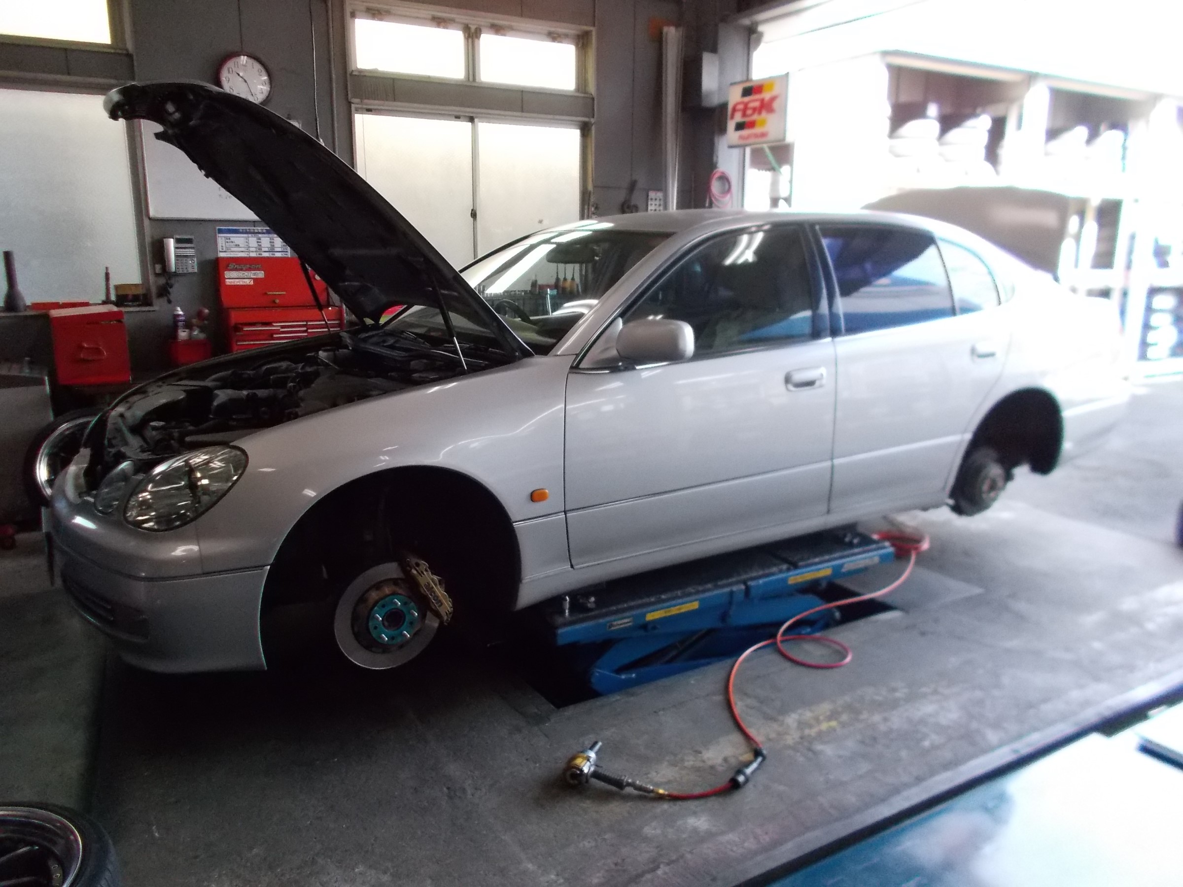 アリスト トムス製車高調 Advox オーバーホール リンク品 装着 アライメント作業 トヨタ アリスト 足まわり サスペンション ブレーキ 足まわり サスペンション ブレーキ サスペンションパーツ関連取付 作業日誌 コクピット 川越 お店の得意技紹介