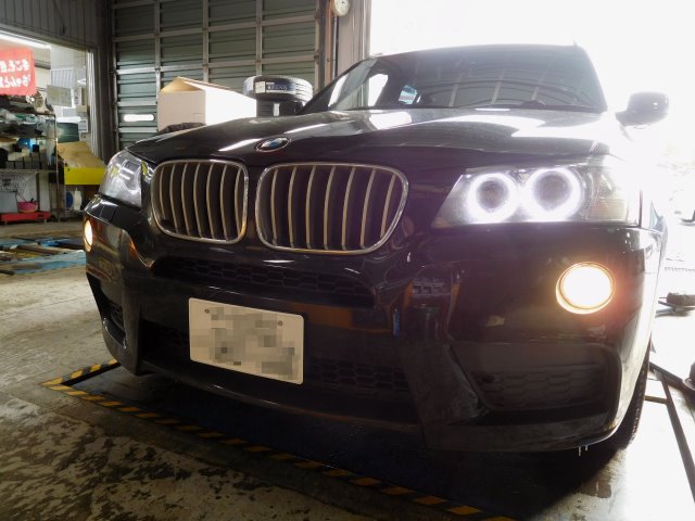BMW F25 X3 の作業 その② フォグランプ LED化 作業 ／ core LED（コア 