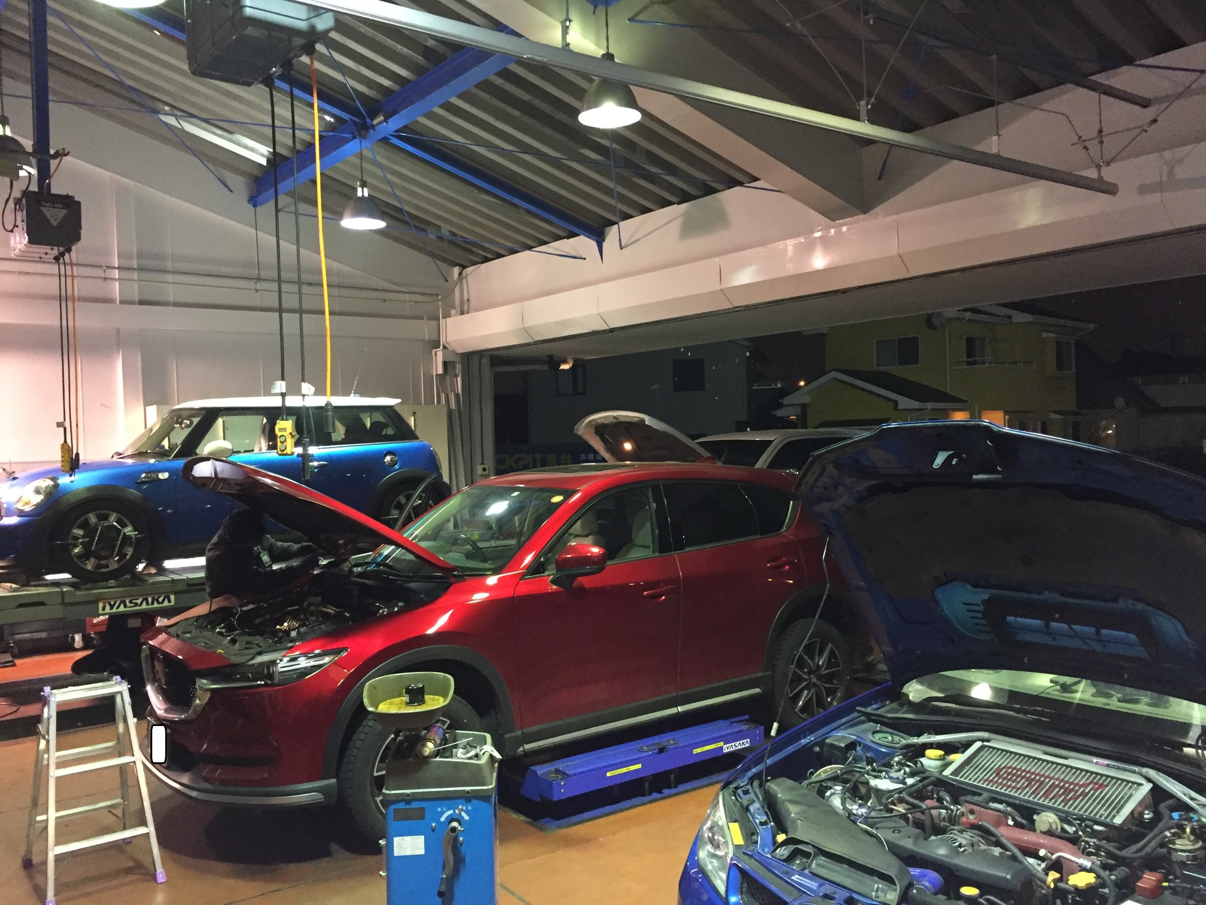 ５台同時作業中