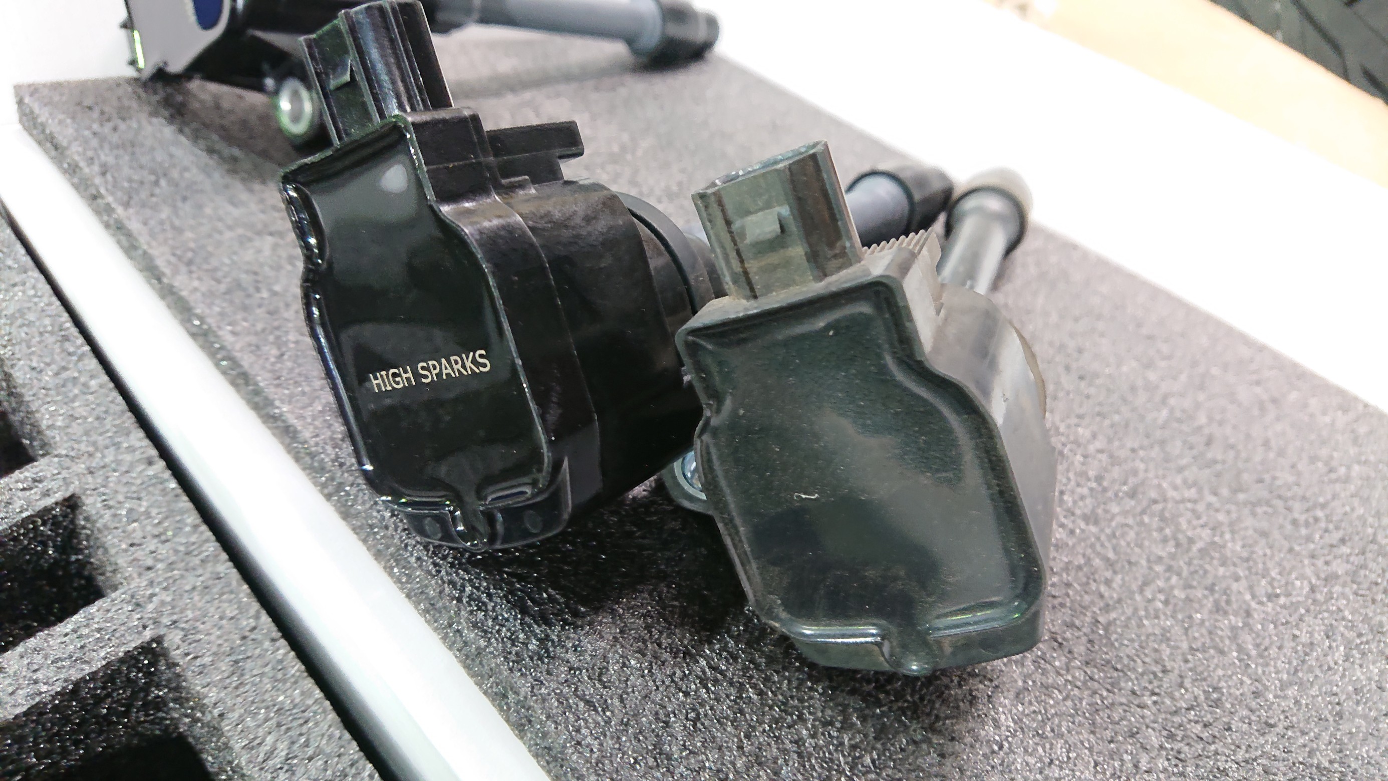 HIGH SPARK IGNITIONCOIL & ホンダ純正 NGK スパークプラグ 取付 