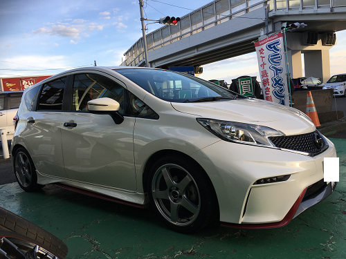 E12改ノートニスモS サス交換、アルミ・タイヤ装着 | 日産 ノートNISMO