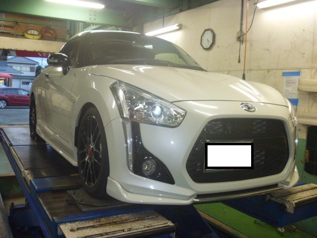 ローダウン車にオススメ!! 調整式スタビリンク取り付け☆ | ダイハツ コペン 足まわり（サスペンション・ブレーキ）  足まわり（サスペンション・ブレーキ） > その他足回り関連パーツ | アフターパーツ取り付け事例☆ | コクピット 麻生 | お店の得意技紹介