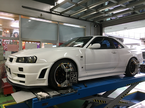 R34gt R アライメント調整 日産 スカイラインgt R タイヤ