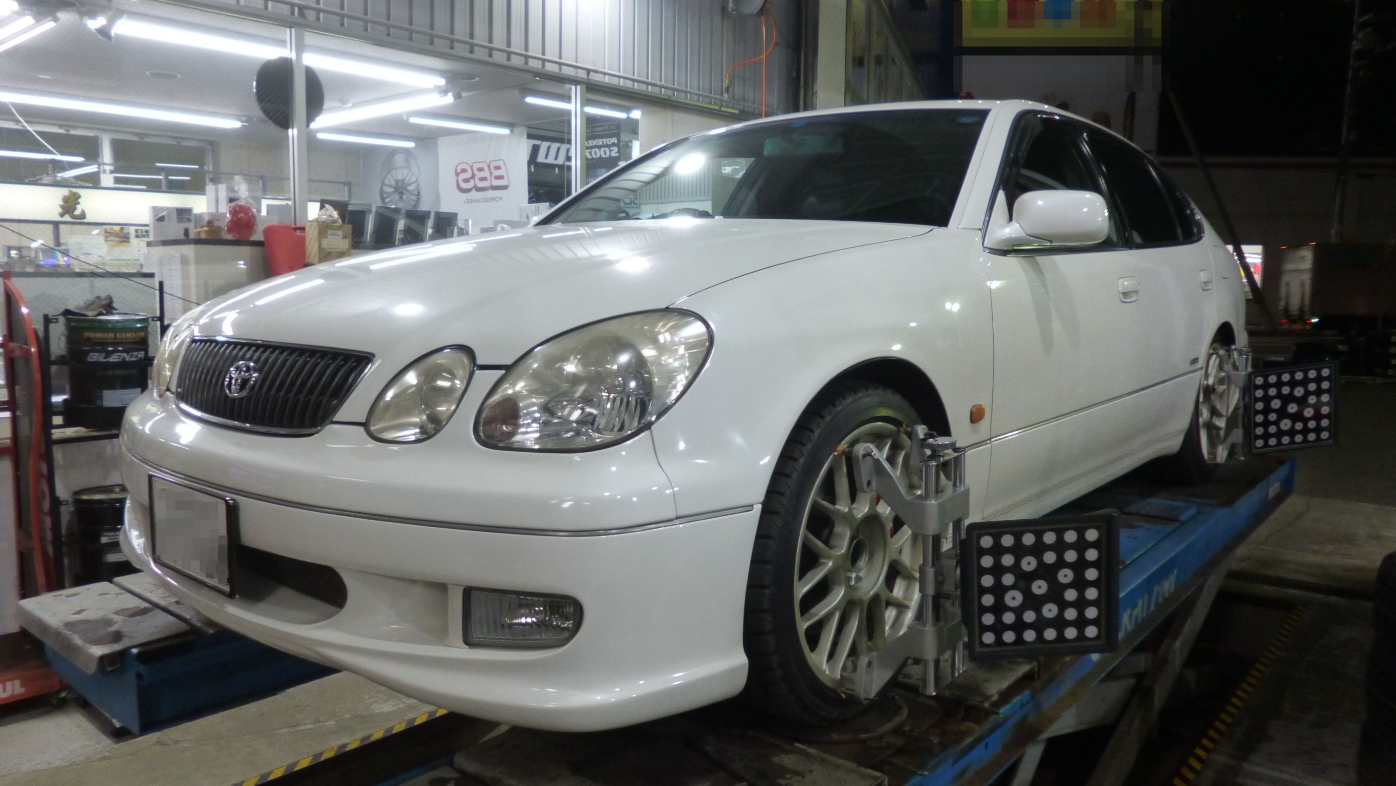 Cusco クスコ Street Zero A 取付 4輪アライメント調整作業 トヨタ Jzs161 アリスト トヨタ アリスト 足まわり サスペンション ブレーキ ホイール 4輪トータルアライメント測定 調整 フィールの日記 スタイルコクピット フィール 車のカスタマイズ