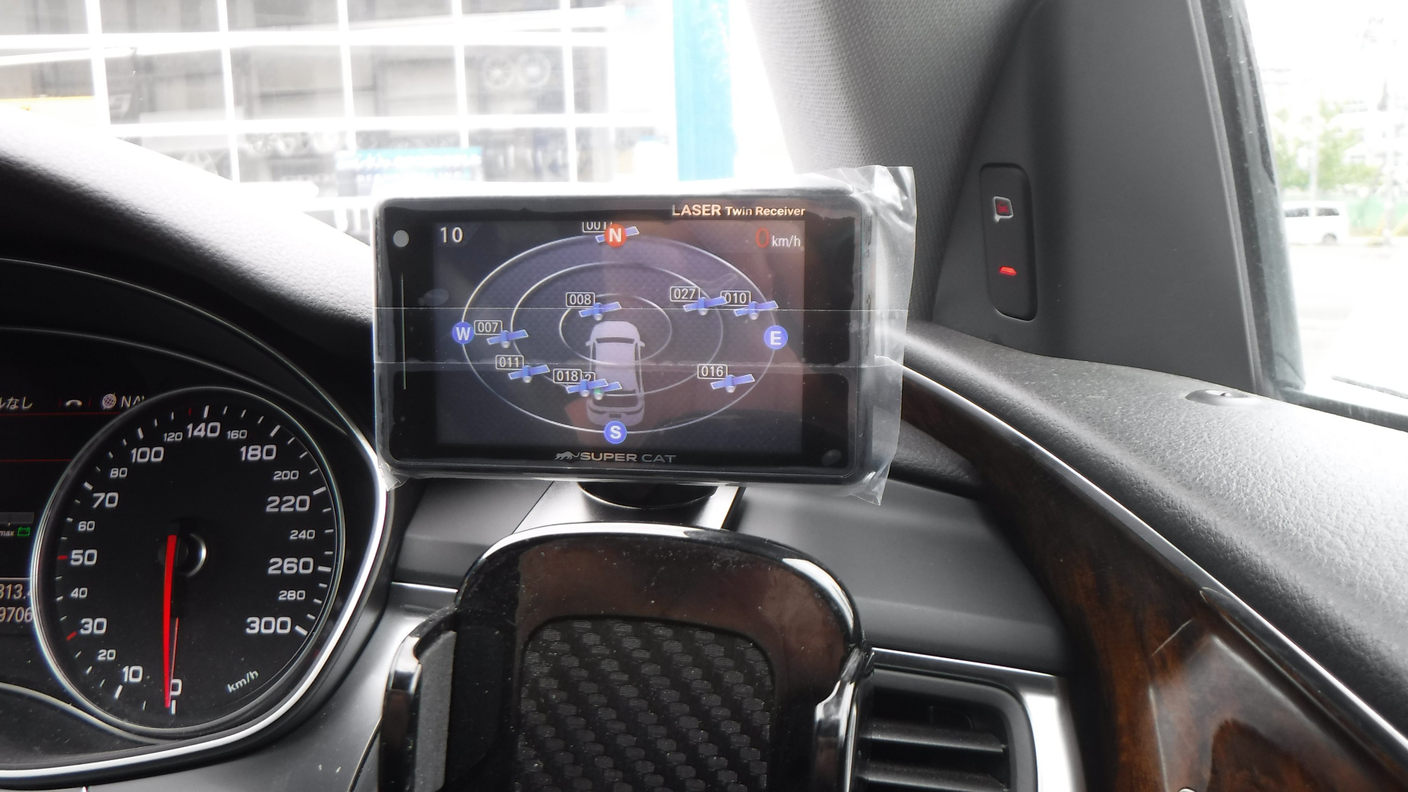 新型光オービス対応 レーダー探知機 ユピテル GS103 取付