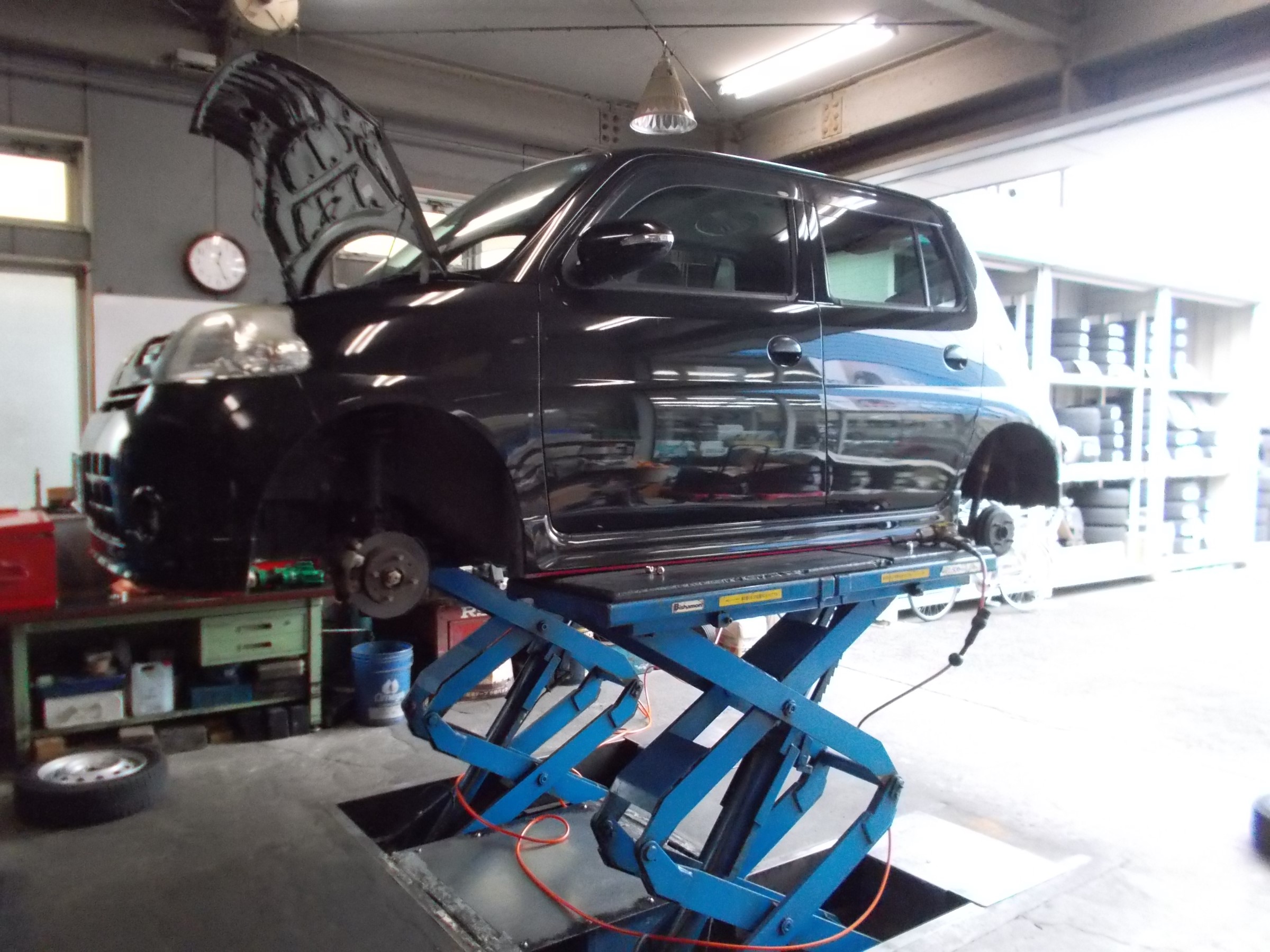 エッセ テイン製の車高調「FLEX-Z」装着＆アライメント作業